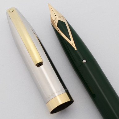 Sheaffer PFM IV Snorkel Fountain Pen (1959-63) - Green, Steel Cap