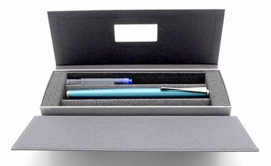 Lamy Studio SE Aquamarine Fountain Pen - Chrome Trim, C/C, Medium