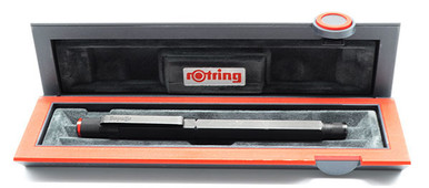 rotring600G ローラーボール LEVENGERノベルティ Rotring 600 Fountain Pen (4th Gen. Levenger) - Matte Black w Red