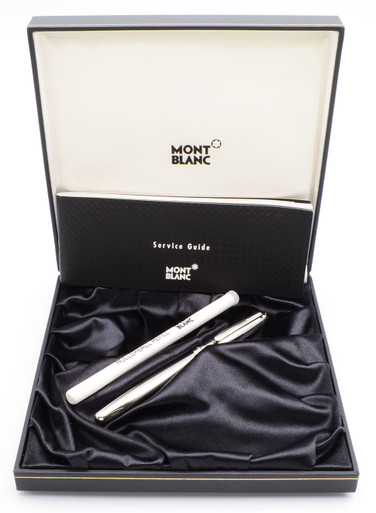 Montblanc Meisterstück Rollerball 高級セット MontBlanc Meisterstuck Rollerball Pen - Black - Platinum