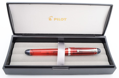 Pilot Custom 74 Fountain Pen (2018) - Red, Rhodium Trim, C/C, 14k