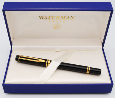 Waterman Le Man 200 Fountain Pen (late 1990s)- Black w GT, Fine
