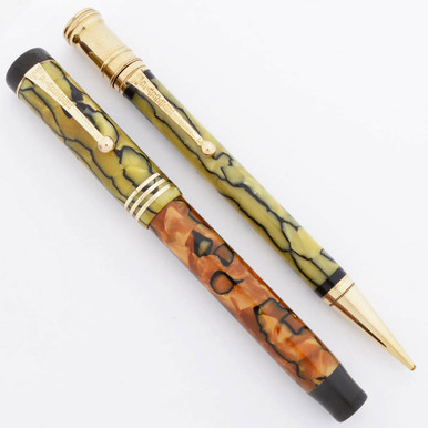Stylo Plume Parker Duofold Noir - Remplissage à Bouton, Plume 14K Or, Vintage UK