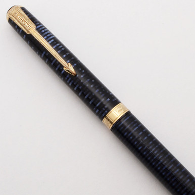 Parker Vacumatic Major Mechanical Pencil (1942) - Blue Pearl w/GT