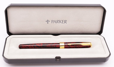 Parker Sonnet Fountain Pen - Premier Red Lacque, GT, Fine 18k Nib