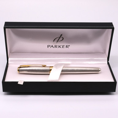 Parker Sonnet Fountain Pen (2002) - Sterling Fougere w/GT, C/C