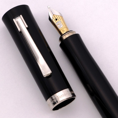 Graf Von Faber-Castell Intuition Fountain Pen - Black w CT, Broad