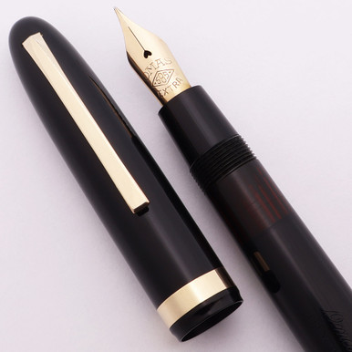 OMAS EXTRA 万年筆 ブラック ゴールド Omas Extra Ogiva Fountain Pen (1950s) - Oversize, Black, Piston