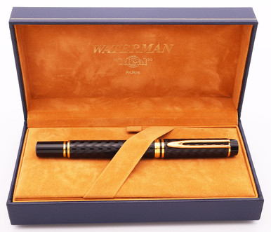 Waterman ル・マン100（18K 750） Waterman Le Man 100 Opera Fountain Pen (1990s) - Chased black, C/C