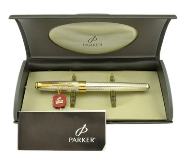 Parker SONNET Fougere Sterling Fountain Pen - Fine 18k Nib