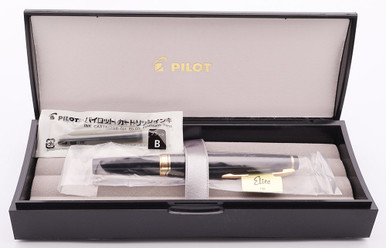 Pilot Elite 95S Pocket Fountain Pen - Black w/GT, C/C, 14k Gold