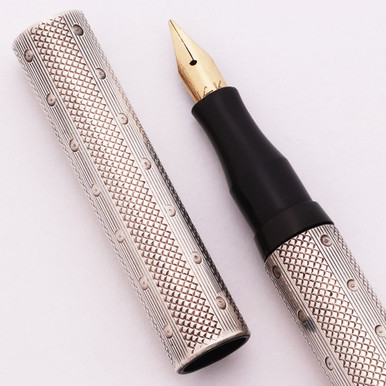 Mabie Todd Swan Eyedropper Fountain Pen - Sterling Silver