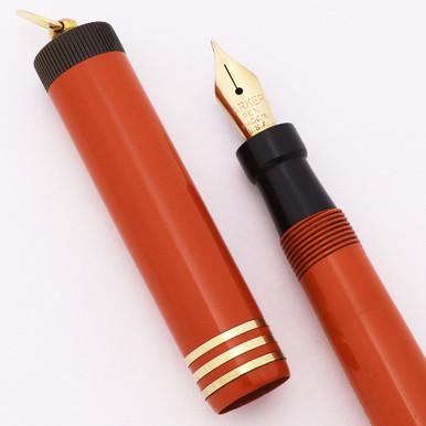 Parker Lady Duofold Lucky Curve Fountain Pen - Ring Top, Red