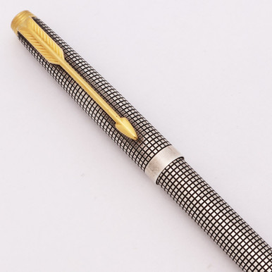 PARKER 75 スターリングシルバー　ボ−ルペン　シズレ　USA製 Parker 75 Cisele Ballpoint Pen (USA, 1964-78) - Sterling Grid w GT