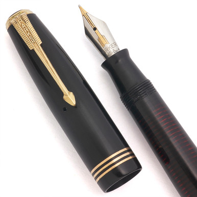 Parker Vacumatic Standard Streamline Fountain Pen (1940) - Black w