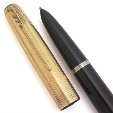 PARKER 51 1/10 18K GOLDFILLED万年筆 インク残量無し Parker 51 Deluxe Gold GT – Nibs.com