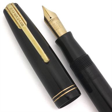 Waterman Commando Fountain Pen (1940s) - Black, Lever Filler, 14k