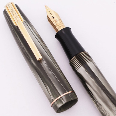 Waterman Starlet Fountain Pen (USA, 1940s) - Grey Striated, Lever