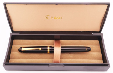 Pilot Custom 74 Fountain Pen (1995) - Black w Gold Trim, C/C, 14k