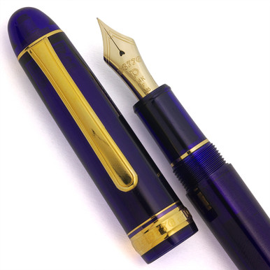 Platinum 3776 Century Fountain Pen - Chartres Blue w/Gold Trim, C