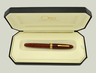 オマス　AM 87 万年筆 Omas A.M. 87 Fountain Pen - Oversized, Briarwood Red Tabac, Medium