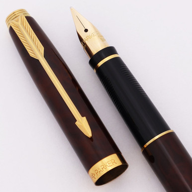 Parker 75 Fountain Pen (France, 1989) - Thuya Brown Lacquer w GT