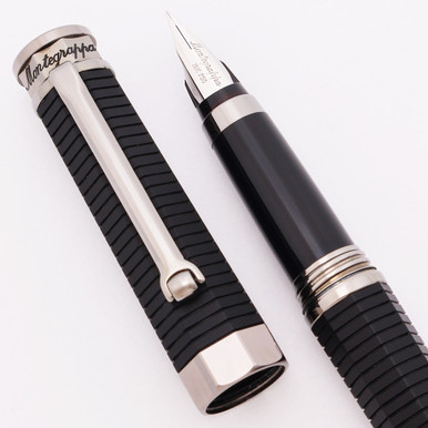 Montegrappa NeroUno Linea Fountain Pen - Black Faceted