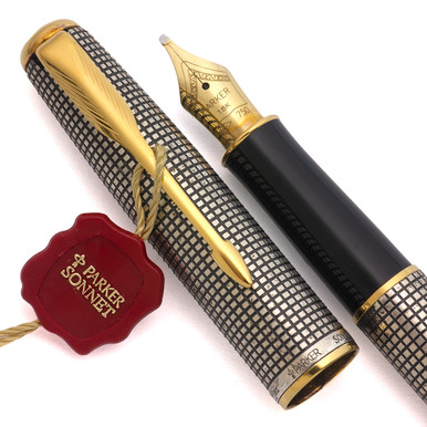 Parker Sonnet Cisele Fountain Pen (France, 1994) - Sterling Silver