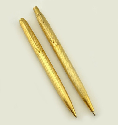 Parker Imperial Jotter Set - MP + BP, 1960s, Gold Plated, Lined