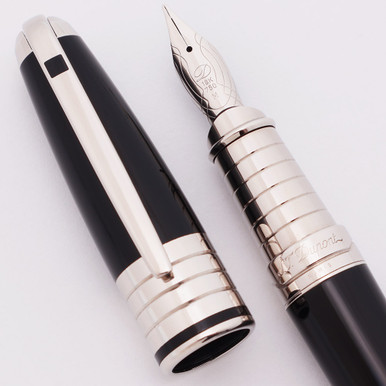 ST Dupont Olympio XL Rings Fountain Pen (1990s/2000s) - Black