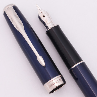 Parker Sonnet ダークブルー 万年筆　18K-750 　F（細字） sonnet_blue18kct_med_1__51361.