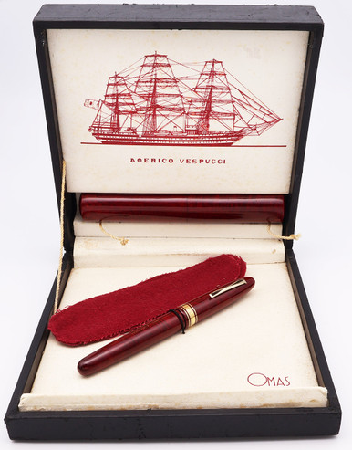 Omas Vespucci Briarwood LE Fountain Pen - Red Briarwood w GT