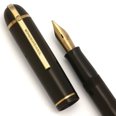 Eversharp Skyline Fountain Pen (1940s) - Brown w GT, Lever Filler
