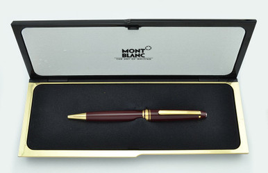 Montblanc Meisterstuck 164 Ballpoint Pen - Bordeaux, Gold Trim, W