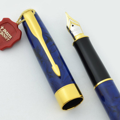 Parker SONNET 1998 Fountain Pen - Premier Blue Laque, 18k Fine Nib