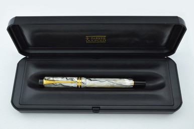 Parker Duofold International Fountain Pen - Mk II, Pearl and Black