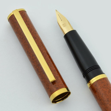 WATERMAN ヴィンテージ万年筆18金ショートサイズ waterman_french_brnlacquerm_1_