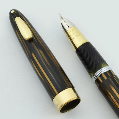 Sheaffer Tuckaway Fountain Pen, Canada - Brown Striated, Vac Fil