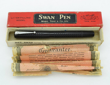 Mabie Todd Swan SM 100/60 Fountain Pen - BCHR, Chrome Trim, Medium