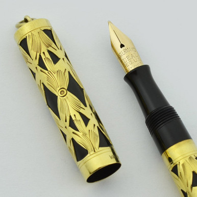 Waterman 0552 1/2 V Fountain Pen, 1920's - Basketweave Filigree