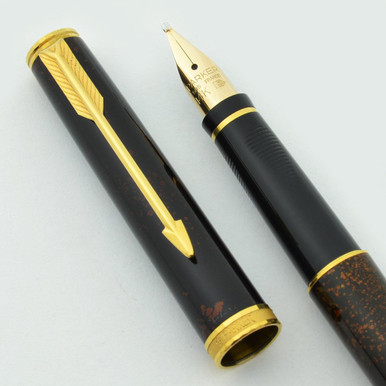 Parker 75 Premier Fountain Pen - Chinese Lacque Gold Speckles, #71