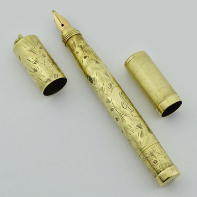 Waterman's Ideal 542 1/2 V Safety Pen - Rare, Solid 14k Gold, Fine