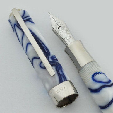 Visconti Opera Fountain Pen - Nordic Fjord Blue Resin, 14K Medium
