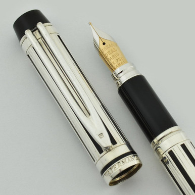 Waterman Le Man 200 Night & Day Fountain Pen (1990's) - Silver