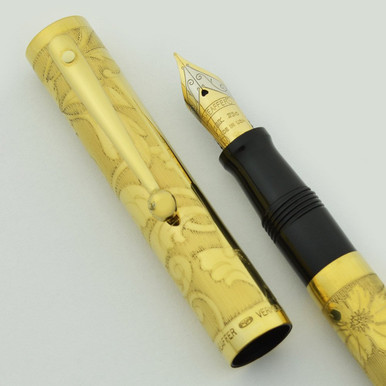 Sheaffer Nostalgia Fountain Pen - Vermeil Etched, Extra Fine