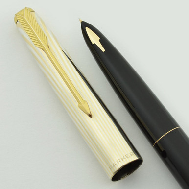 Parker 61 Fountain Pen Mk I - Black, Heritage Rainbow Cap, Fine