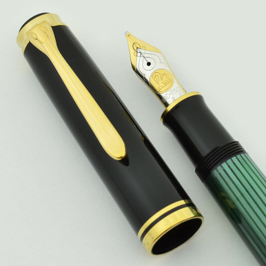 Pelikan M800 Souveran Fountain Pen - Green and Black, Medium