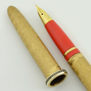 Lady Sheaffer XVI Skripsert - Moire Gold with Brilliants, Fine 14k