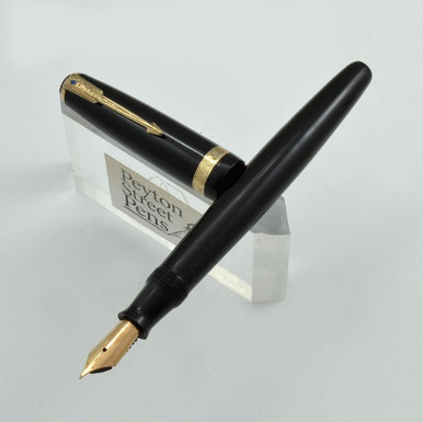 Parker Vacumatic 1943 - Black, Blue Diamond Clip, Fine (Excellent