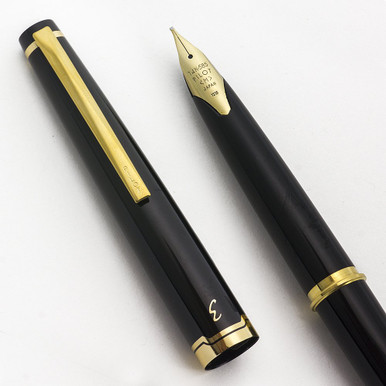 Pilot Elite 95S Pocket Fountain Pen - Black, 14k Medium Italic Nib